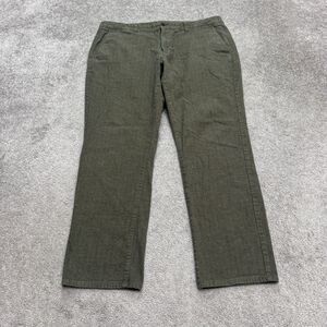 Bonobos Slim Fit Straight Leg Chino Pants Mens 36x30 Heathered Green Stretch